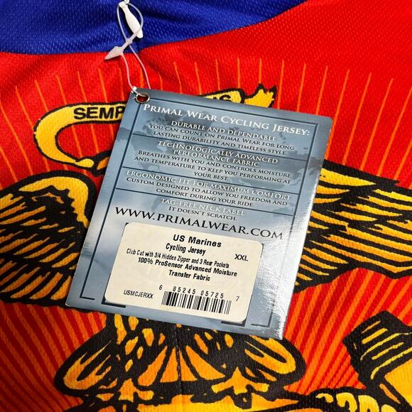 NWT Primal USMC Cycling Jersey Men's 2XL Marines Semper Fidelis Bulldog Eagle - Picture 3 of 9